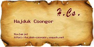 Hajduk Csongor névjegykártya